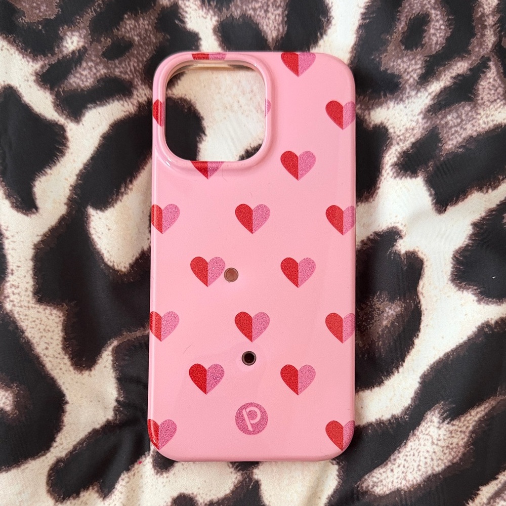 Loopy Case Pink and Red Heart Phone Case